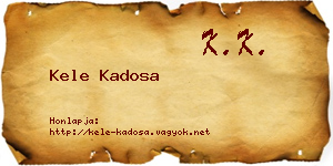 Kele Kadosa névjegykártya